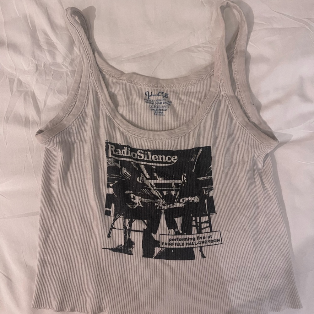 Brandy Melville Gray Graphic Tank Top